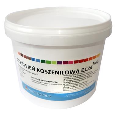 Barwnik w proszku czerwień koszenilowa E124 1kg - Food Colours 